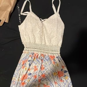 Dress with shorts open front.